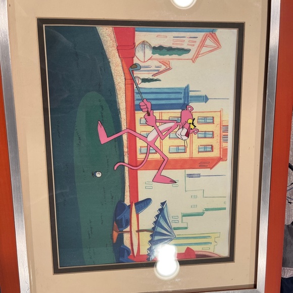 Framed RARE PINK PANTHER PHOTO - Picture 3 of 4